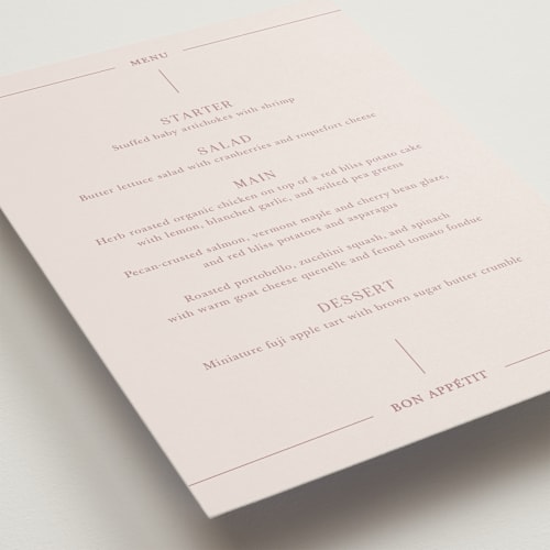 This is a romance menu cards with standard by Kristin Oliversen called together printing on signature in standard