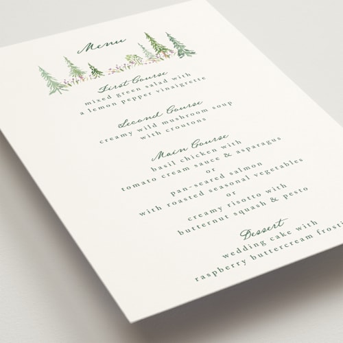 This is a meadow menu cards with standard by Petra Kern called plain air printing on signature in 5x7