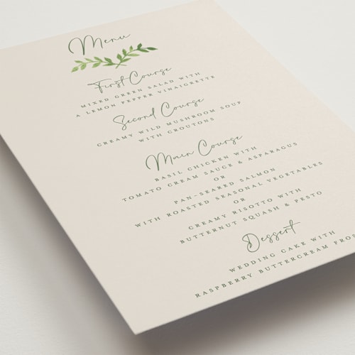 This is a summer menu cards with standard by Petra Kern called miniature mountainscape printing on signature in 5x7