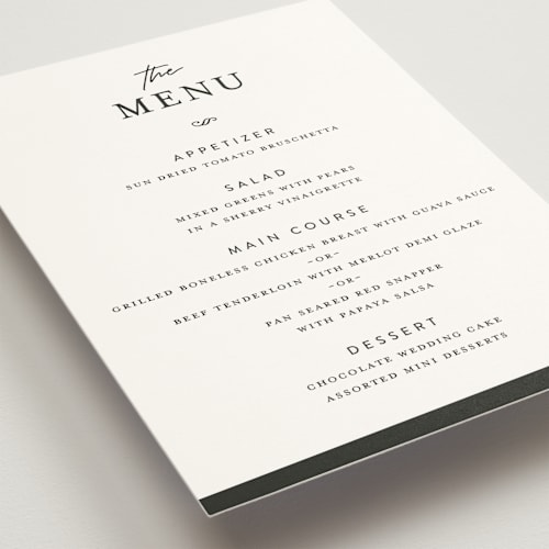This is a cloud menu cards with standard by Pine Street Creative called as if a dream printing on signature in standard