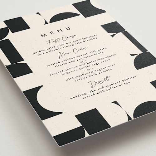 This is a shadow menu cards with standard by Carly Reed Walker called kenai printing on signature in standard