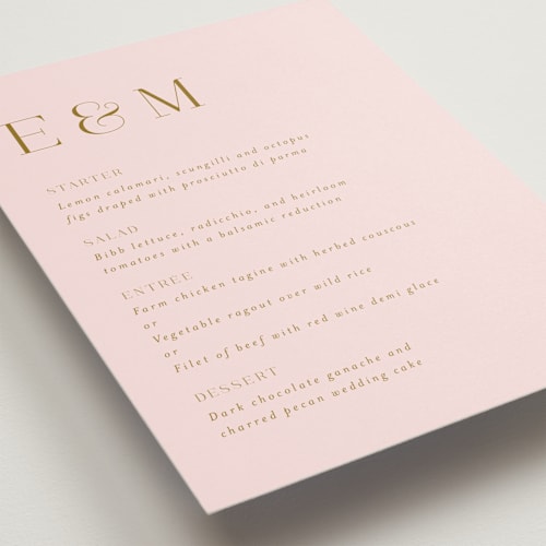 This is a blossom menu cards with standard by Angela Marzuki called colorwash floral printing on signature in standard