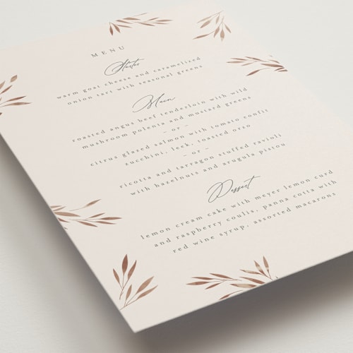 This is a harvest menu cards with standard by Kristie Kern called lennox printing on signature in standard