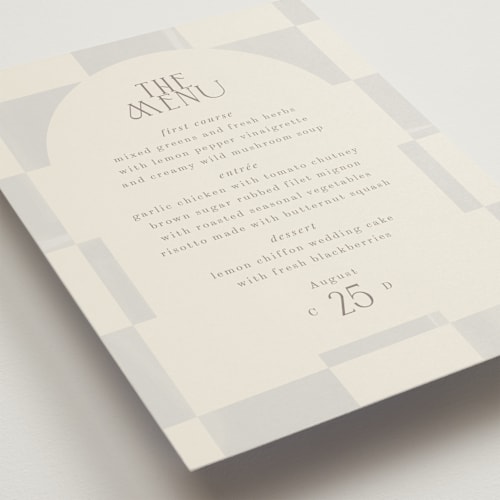 This is a mist menu cards with standard by Baumbirdy called checker wash printing on signature in standard