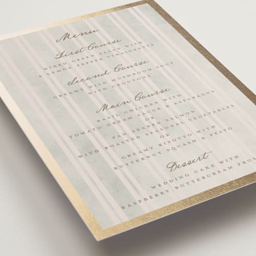 This is a dew menu cards with foil pressed by Petra Kern called mountain love printing on signature in 5x7