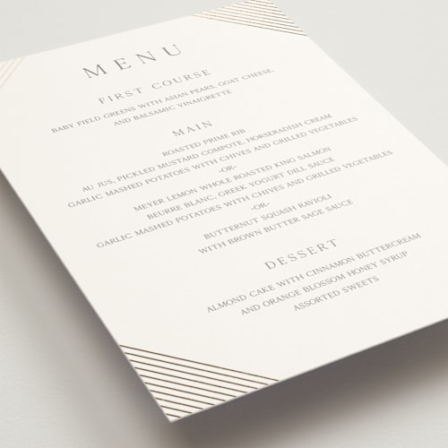 This is a slate menu cards with foil pressed by Vanessa Doyle called song of solomon printing on signature in standard