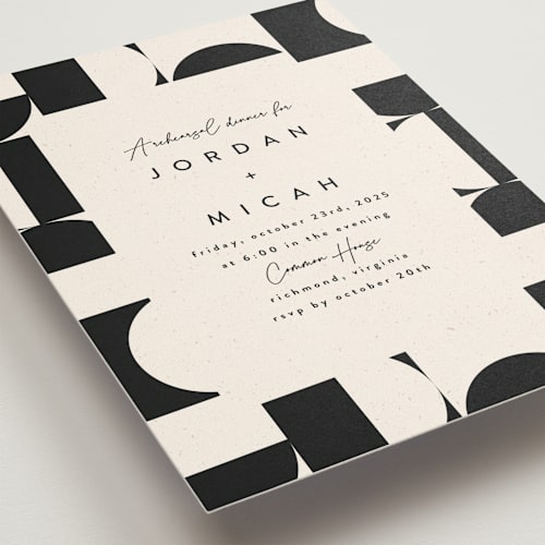 This is a shadow rehearsal dinner invitations with standard by Carly Reed Walker called kenai printing on signature in standard