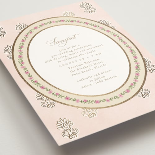 This is a shubh foil stamped wedding invitations with foil pressed by Creo Study called amalgamation - cloned - cloned printing on signature in standard