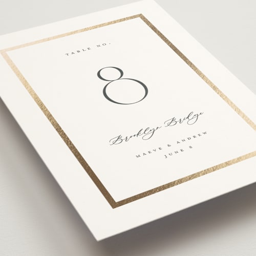 This is a quartz table numbers with foil pressed by Kristie Kern called chisel printing on doublethick in standard