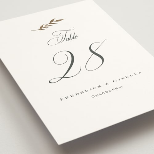 This is a diamond table numbers with foil pressed by chocomocacino called tompouce printing on doublethick in standard