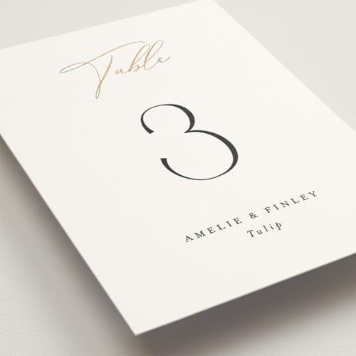 This is a cotton table numbers with foil pressed by Angela Thompson called delicacy printing on doublethick in standard