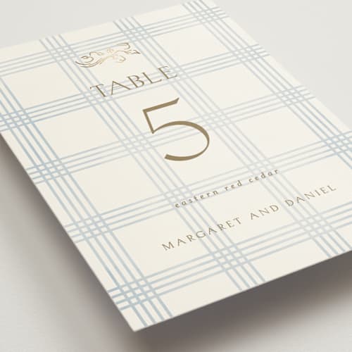 This is a belair table numbers with foil pressed by Grae called salt and ivory printing on doublethick in standard