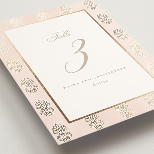 This is a shubh table numbers with foil pressed by Creo Study called amalgamation printing on doublethick in standard