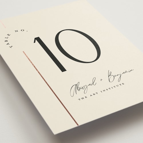 This is a cream puff table numbers with foil pressed by Pixel and Hank called together printing on doublethick in standard