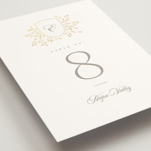 This is a chiffon table numbers with foil pressed by Kristie Kern called aperol printing on doublethick in standard