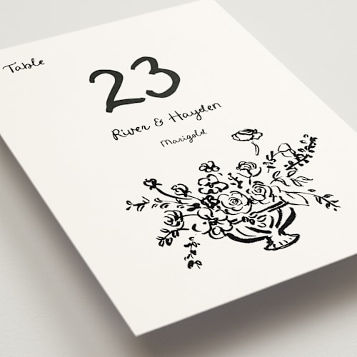 This is a sugar table numbers with standard by Cass Loh called inky printing on doublethick in standard