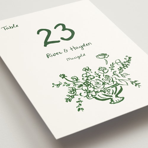 This is a forest table numbers with standard by Cass Loh called inky printing on doublethick in standard