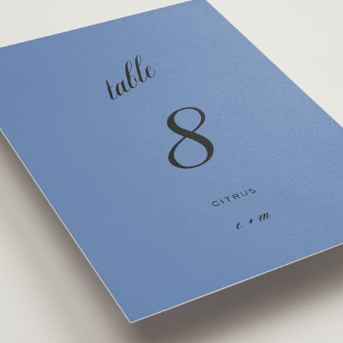 This is a electric blue table numbers with standard by Ani Somi called in lights printing on doublethick in standard