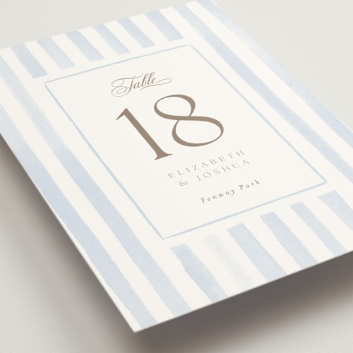 This is a aqua table numbers with standard by Jennifer Wick called bristol printing on doublethick in standard