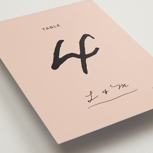 This is a blush table numbers with standard by Ani Somi called ballpoint suite printing on doublethick in standard