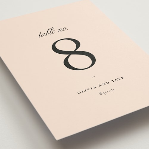 This is a peony table numbers with standard by Sara Hicks Malone called westview printing on doublethick in standard