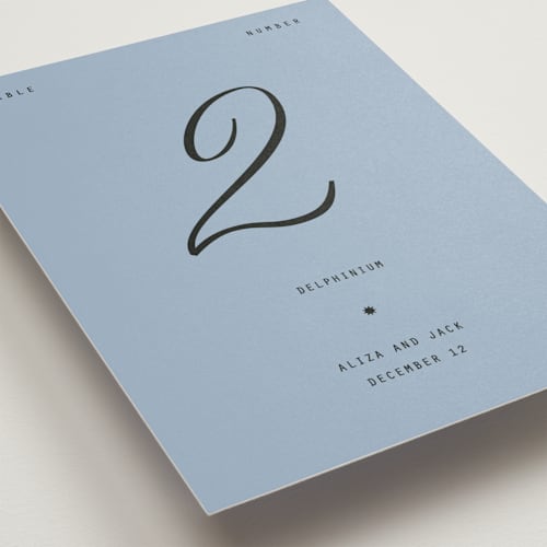 This is a sky table numbers with standard by Blustery August called cheers printing on doublethick in standard