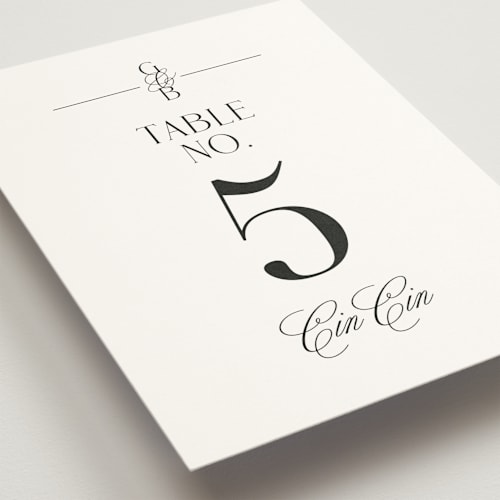 This is a caviar table numbers with standard by Olivia Raufman called grand scale printing on doublethick in standard