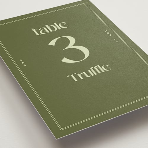 This is a kiwi table numbers with standard by Claudia Orengo called news! printing on doublethick in standard