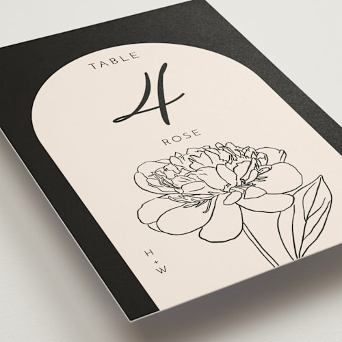 This is a buttercream table numbers with standard by Claudia Orengo called belle rose printing on doublethick in standard