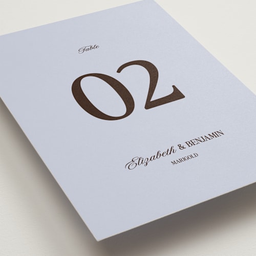 This is a blues table numbers with standard by Helena Vitto called the eternal printing on doublethick in standard