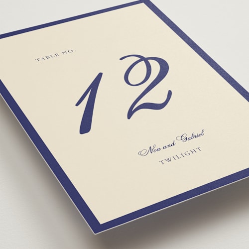 This is a cobalt table numbers with standard by Ani Somi called borders printing on doublethick in standard