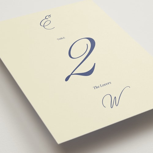 This is a celeste table numbers with standard by Helena Vitto called elizabeth printing on doublethick in standard