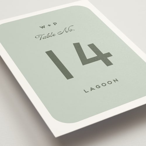 This is a garden table numbers with standard by Snow and Ivy called penumbra printing on doublethick in standard