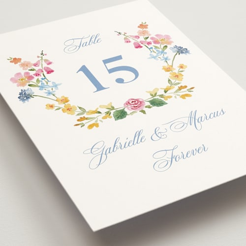 This is a meadow table numbers with standard by Petra Kern called everlasting romance printing on doublethick in standard