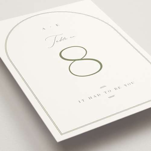 This is a olive table numbers with standard by Kristie Kern called amelia printing on doublethick in standard