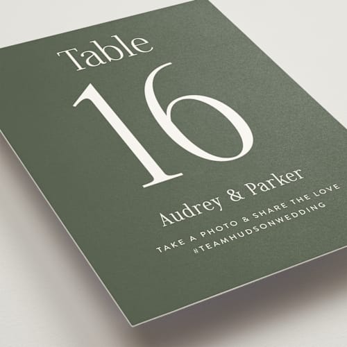 This is a forest table numbers with standard by Jackie Crawford called highlights printing on doublethick in standard