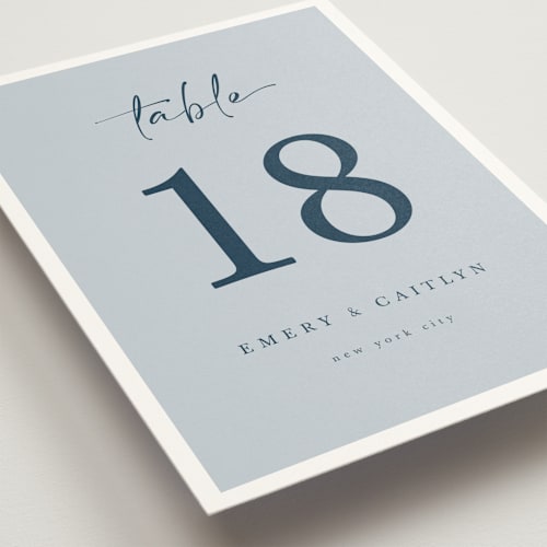 This is a cerulean table numbers with standard by Adelyn T. called ink scribble printing on doublethick in standard