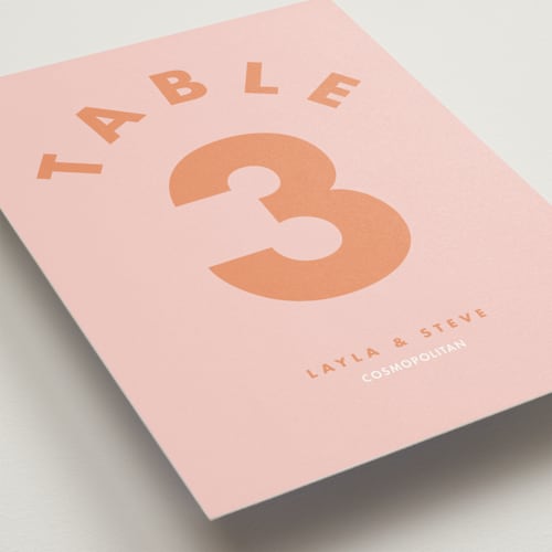 This is a candy table numbers with standard by Catherine Culvenor called bubblegum printing on doublethick in standard