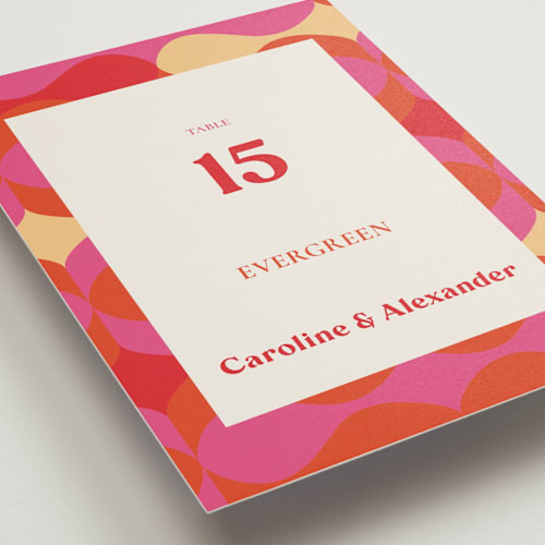 This is a new york table numbers with standard by Bethania Lima called pop love printing on doublethick in standard