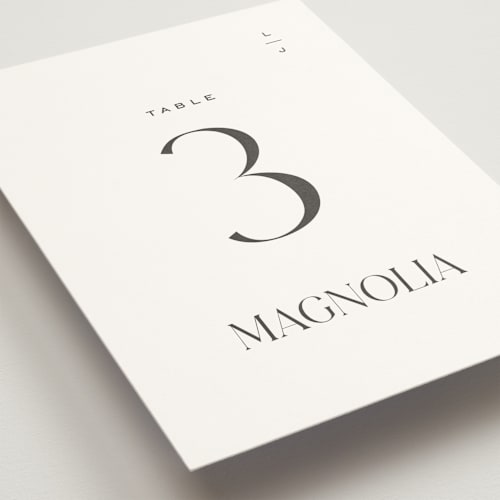 This is a diamond table numbers with standard by Heather Cairl called clarity printing on doublethick in standard