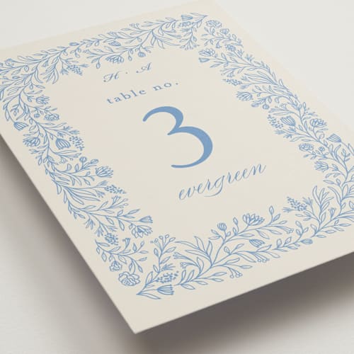 This is a sky table numbers with standard by Dana Duricekova called florals printing on doublethick in standard