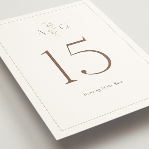 This is a chiffon table numbers with standard by chocomocacino called kouignette printing on doublethick in standard