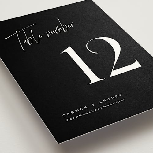 This is a cloud table numbers with standard by Michelle Taylor called signature script printing on doublethick in standard