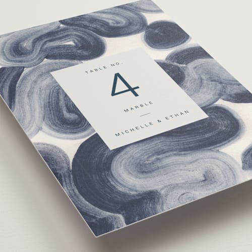 This is a ocean table numbers with standard by Sumak Studio called meanders printing on doublethick in standard