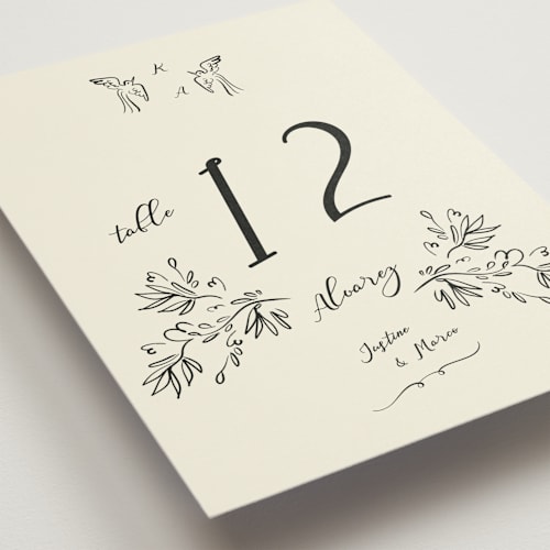 This is a ivory table numbers with standard by Ani Somi called sundaland gardens printing on doublethick in standard