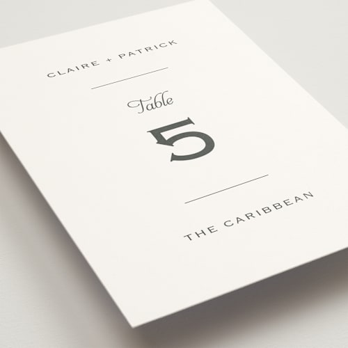 This is a ash table numbers with standard by Carolyn MacLaren called modernne printing on doublethick in standard