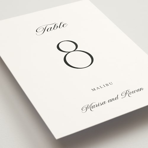 This is a pearl table numbers with standard by Shirley Lin Schneider called classic chic printing on doublethick in standard