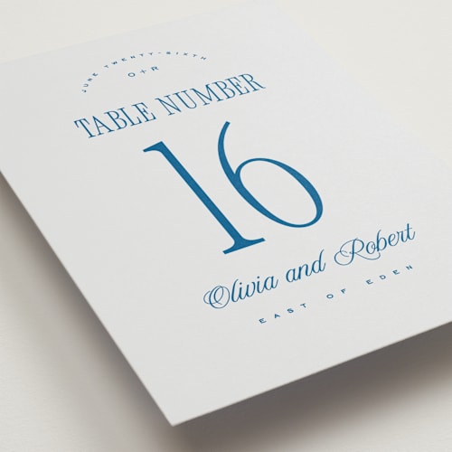 This is a ocean table numbers with standard by Kelly Schmidt called riviera printing on doublethick in standard