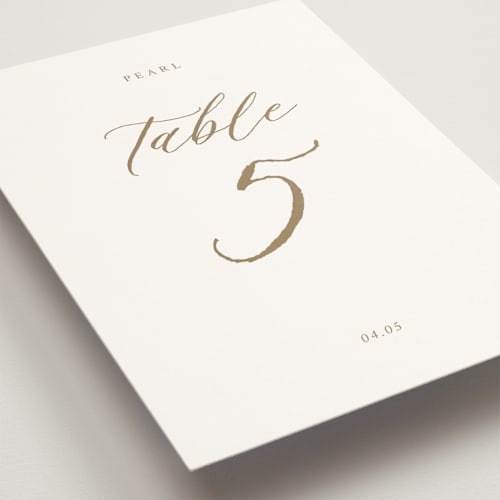 This is a peony table numbers with standard by Corinne Malesic called vintage whimsy printing on doublethick in standard