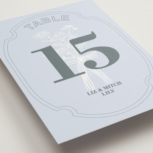 This is a sky table numbers with standard by Baumbirdy called sealed printing on doublethick in standard